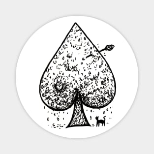 Ace of Spades Tree Magnet